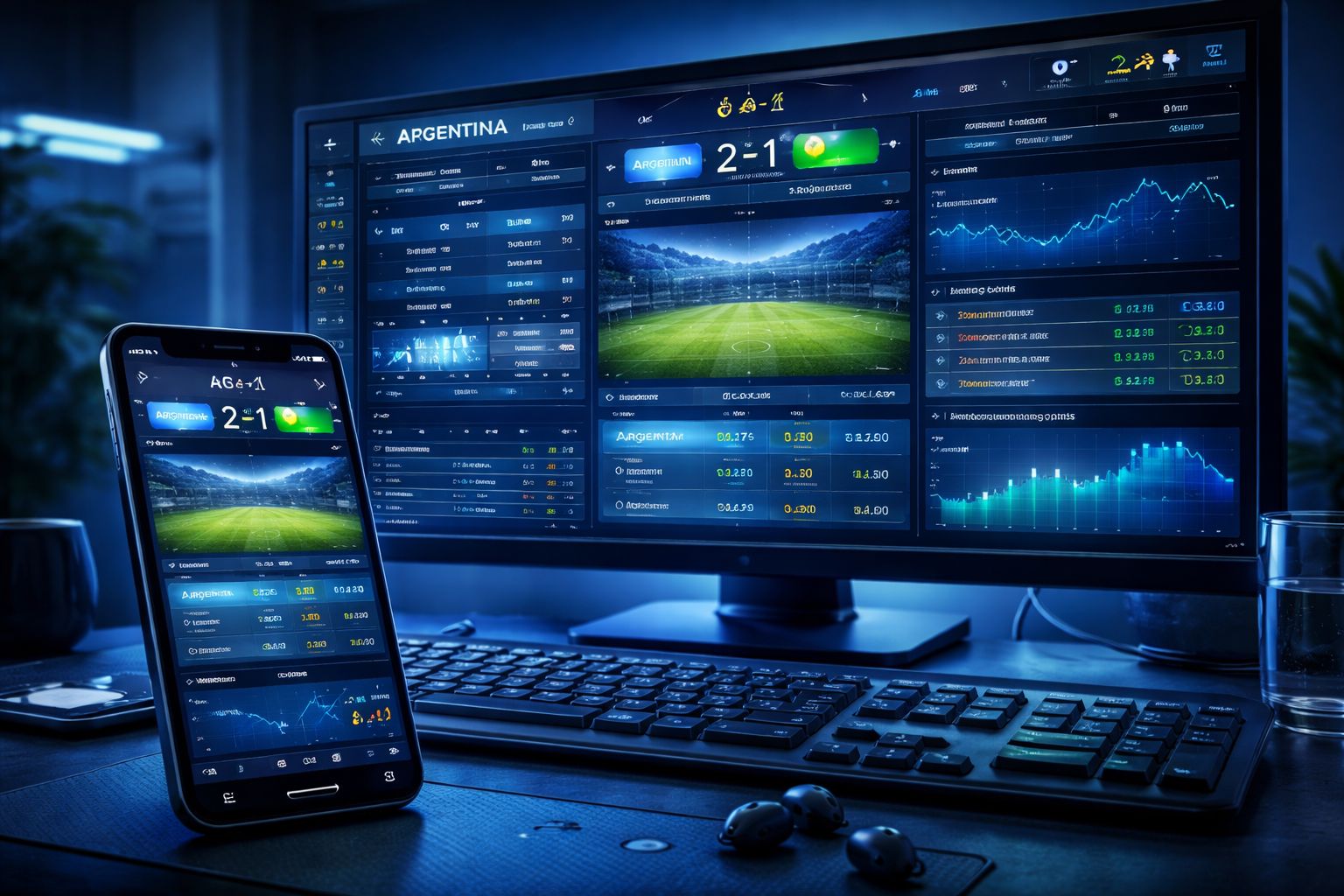 Pantalla de apuestas en vivo SpinBetter con estadísticas actualizadas del partido y cuotas activas para fanáticos del deporte en Argentina.